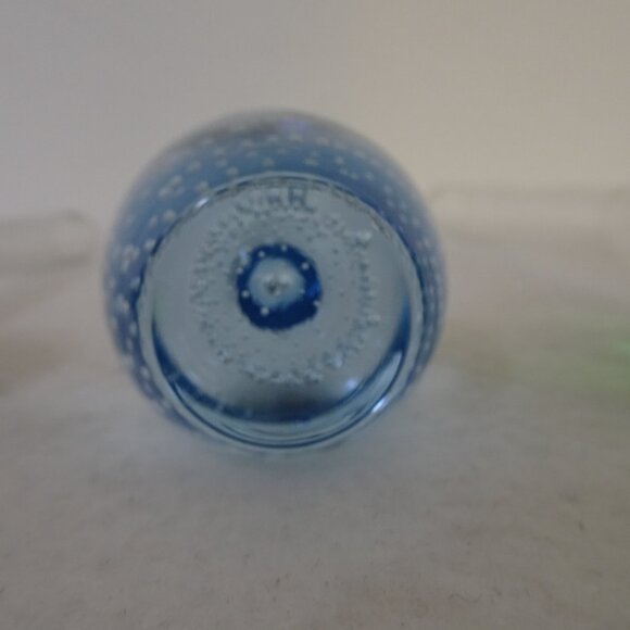 Controlled Bubble Bud Vases Ball Bottom Set of 4 Red Gray Blue Green MCM Vintage - Picture 9 of 15